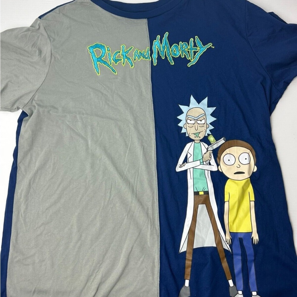 NWT Mens Rick & Morty Color block Character Tee (4XL)